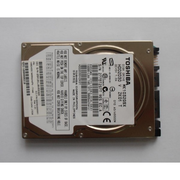 Жесткий диск Toshiba MK1032GSX A0/AS022M HDD2D30 2.5" SATA 100Gb