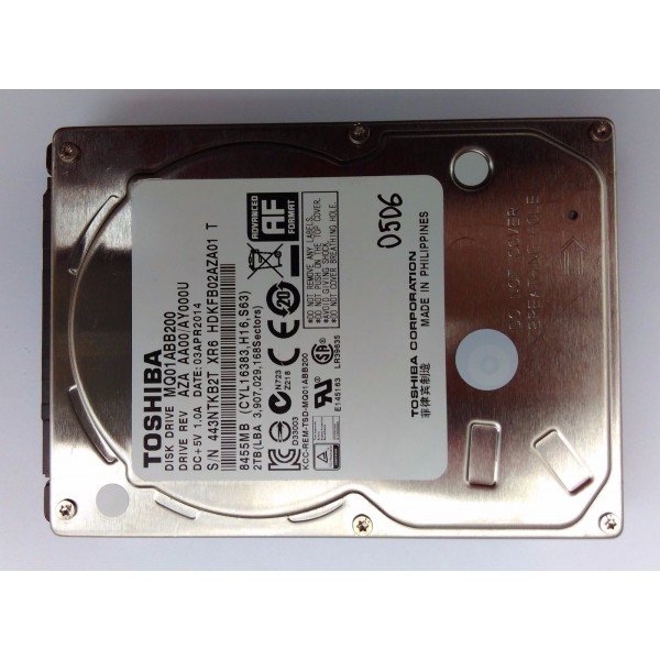 Жесткий диск Toshiba MQ01ABB200 AA00/AY000U 03APR2014 2.5" SATA 2Tb