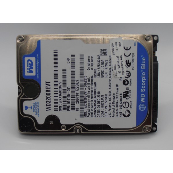 Жесткий диск WD3200BEVT-60A23T0 320gb 09DEC2010 HHCTJAN 2.5" SATA